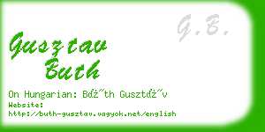 gusztav buth business card